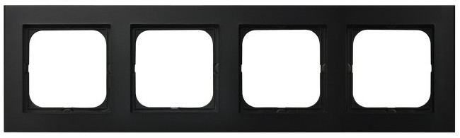 

R-4R/33 Рамка Ospel Sonata Черный металлик 4-постовая, R-4R/33