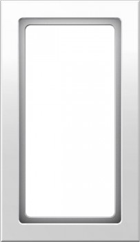 13096099 Рамка с большим вырезом Q.3 Полярная белизна с эффектом бархата 2-постовая Berker фото