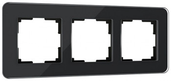 W0032448 Рамка на 3 поста (черный, стекло) Elite Werkel a063821 фото