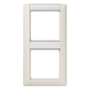 AS582NA Рамка с полем для надписи AS 500 Слоновая кость 2-постовая вертикальная Jung фото