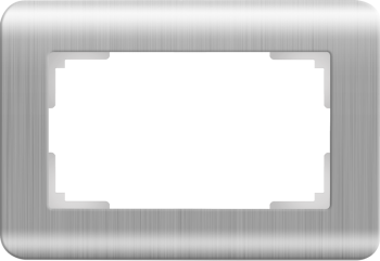 W0082106 Рамка для двойной розетки (серебряный) Stream Werkel a051282 фото