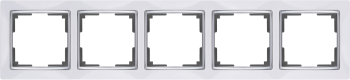 W0051901 Рамка на 5 постов (белый) Snabb Werkel a051665 фото