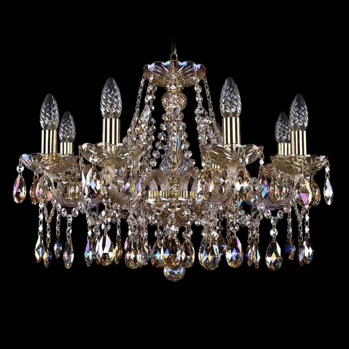 

Подвесная люстра Bohemia Ivele 1413/8/200/G/M701, Золотой, 1413 Gold 1413/8/200/G/M701