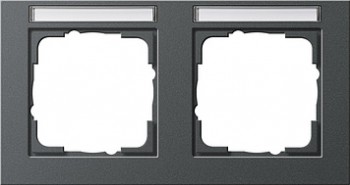 109223 Рамка E2 Антрацит 2-постовая Gira фото