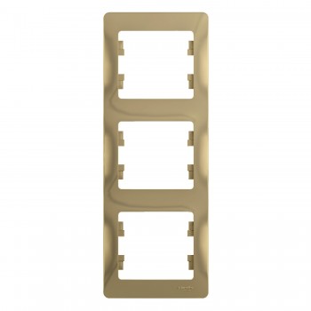 Рамка Титан 3-постовая вертикальная Systeme Electric (Schneider Electric) Glossa GSL000407 фото