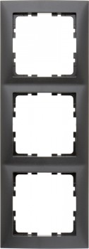 10139949 Рамка S.1 антрацит матовый 3-постовая вертикальная Berker фото