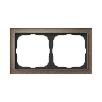 Рамка 2 поста органическое стекло мокко Systeme Electric Artgallery pure GAL320602 фото