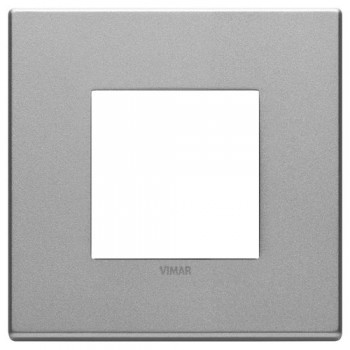22642.02 Рамка Eikon EXE Серебро 2-модульная Vimar фото