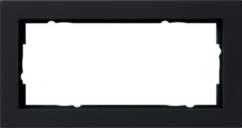 100209 Рамка установочная E2 Черный матовый 2-постовая Gira фото