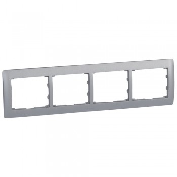 771304 Рамка Galea Life Алюминий 4-постовая Legrand фото