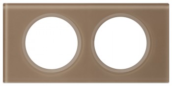 069462 Рамка Celiane Стекло Смальта мокка 2-постовая Legrand фото