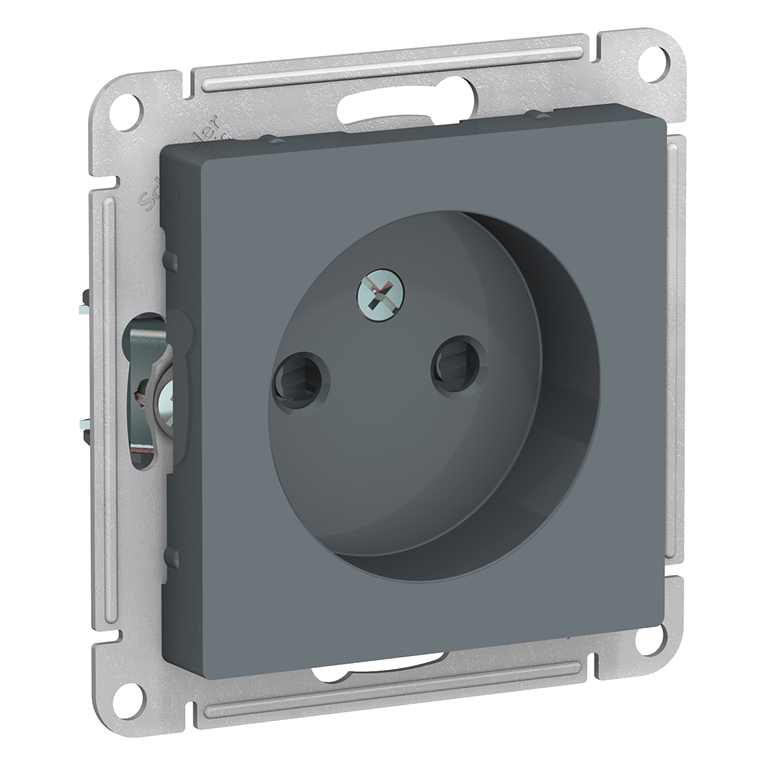 

ATN000749 Atlasdesign Розетка без заземления со шторками, 16А, механизм, Грифель Schneider Electric, Atlasdesign ATN000749