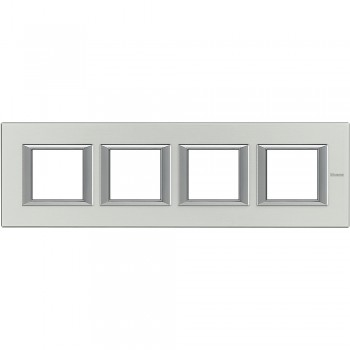 HA4802M4HXC Рамка Axolute Квадрат Алюминий 2+2+2+2 модуля Bticino фото