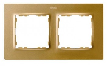Рамка на 2 поста  матовое золото Simon 82 Concept 8200627-095 фото