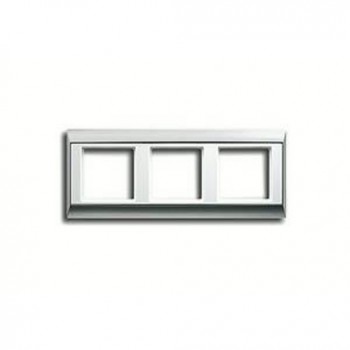 AP583ALWW Рамка A Plus Алюминий / Белый 3-постовая Jung фото