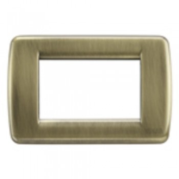 16753.37 Рамка Idea Rondo Античная латунь 3-модульная Vimar фото