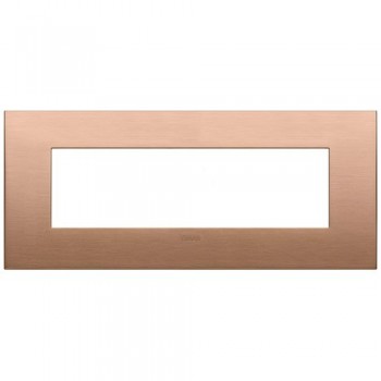 19657.11 Рамка Arke Classic матовая медь 7 модулей Vimar фото