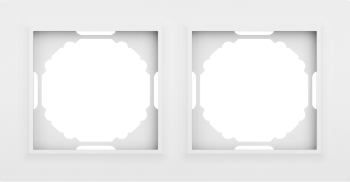 Рамка 2-я, матовый белый Donel A07 WAVE DEW21233 фото