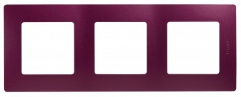 672563 Рамка Etika Сливовый 3-постовая Legrand фото