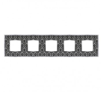 FD01445DNCB Рамка Belle Epoque Tapestry Decornoir / Bright chrome 5-постовая гор/верт. Fede фото