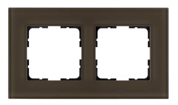 Рамка 2-постовая, стекло  Каперсовый Jasmart G-Glass G1002GT фото