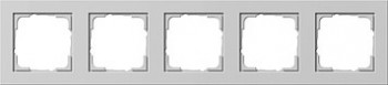 021537 Рамка Gira E2 Серый матовый 5-постовая фото