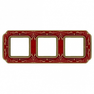 

FD01353ROEN Рамка Smalto Italiano Siena Ruby red 3-постовая Fede, Smalto Italiano Siena FD01353ROEN