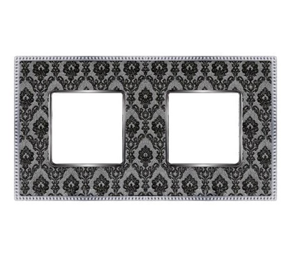 

FD01442DNCB Рамка Belle Epoque Tapestry Decornoir / Bright chrome 2-постовая гор/верт. Fede, Belle Epoque Tapestry FD01442DNCB