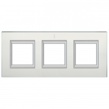 HA4802/3VSA Рамка Axolute Квадрат Матовое стекло 2+2+2 модуля вертикальная Bticino фото