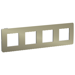 NU280852 Рамка Unica Studio Metal Бронза / Антрацит 4-постовая Schneider Electric фото
