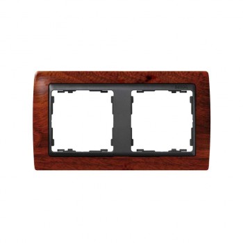 82825-61 Рамка декоративная, 2 поста, Simon 82, вишня-графит фото