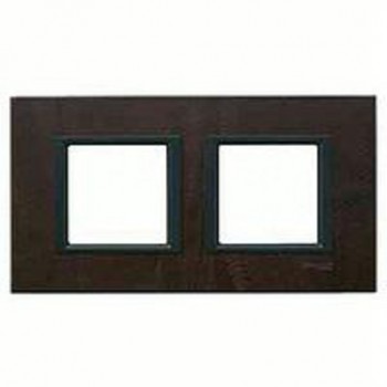 MGU68.004.7P2 Рамка Unica Class Темная кожа 2-постовая Schneider Electric фото