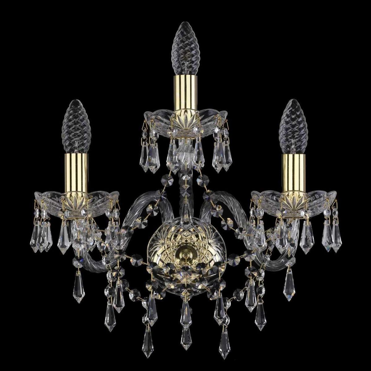 

Бра Bohemia Ivele 1403B/2+1/160/G, Золотой, 1403B Gold 1403B/2+1/160/G