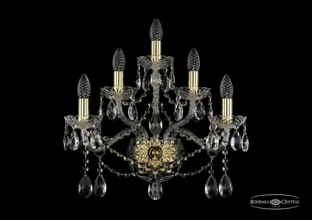 

Бра Bohemia Ivele 1413B/2+2+1/200/XL/G, Золотой, 1413 1413B/2+2+1/200/XL/G