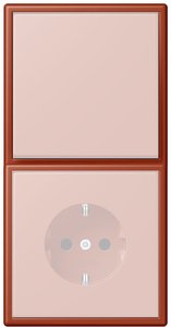 LC98232110 Рамка Les Couleurs Le Corbusier L’ocre rouge 2-постовая Jung фото