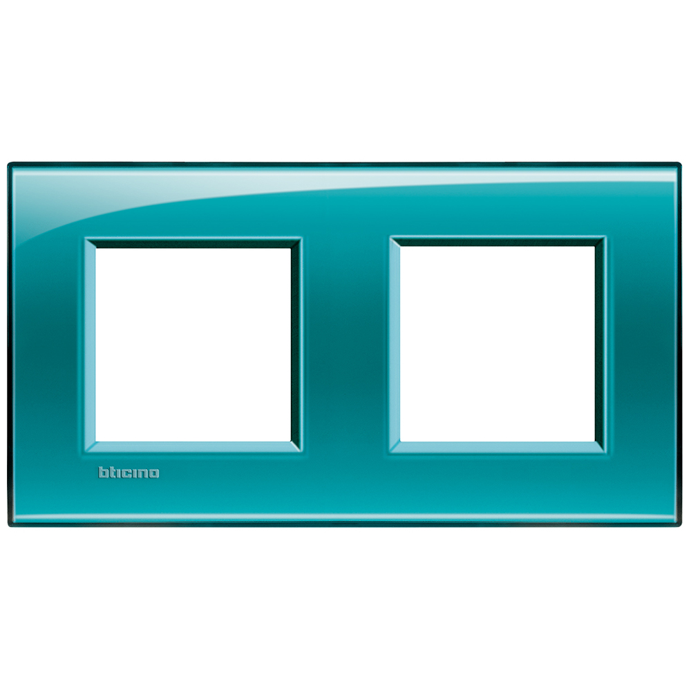

LNA4802M2VD Рамка LivingLight Квадрат Зеленый 2+2 модуля Bticino, LivingLight Квадрат LNA4802M2VD