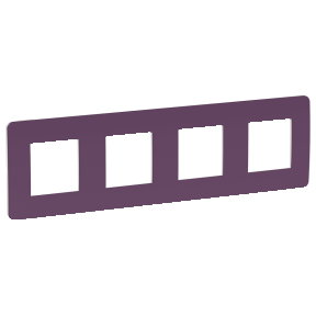NU280814 Рамка Unica Studio Color Лиловый / Белый 4-постовая Schneider Electric фото