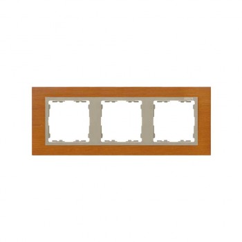 82937-66 Рамка декоративная, 3 поста, Simon 82 Nature, Дерево, дуб-шампань фото