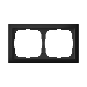 Рамка 2 поста матовое органическое стекло черный Systeme Electric Artgallery pure GAL331002 фото