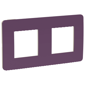NU280415 Рамка Unica Studio Color Лиловый / Бежевый 2-постовая Schneider Electric фото