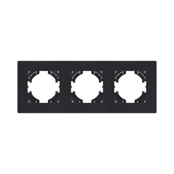 Рамка 3-кратная черный матовый Kollinger Aspekt AT3BM фото