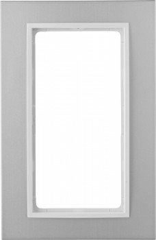13096914 Рамка с большим вырезом B.7 Алюминий 2-постовая Berker фото