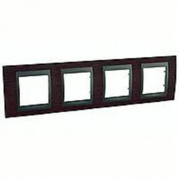 Рамка 4-постовая, венге/графит Schneider Electric Unica Top MGU66.008.2M3 фото
