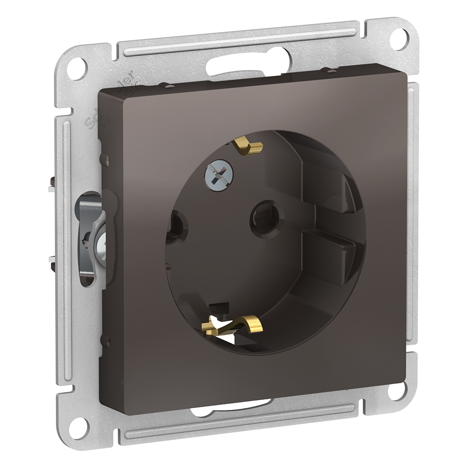 

ATN000645 Atlasdesign Розетка с заземлением со шторками, 16А, механизм, Мокко Schneider Electric, Atlasdesign ATN000645