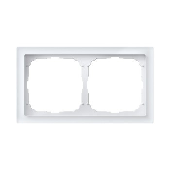 Рамка 2 поста матовое органическое стекло белый Systeme Electric Artgallery pure GAL330102 фото