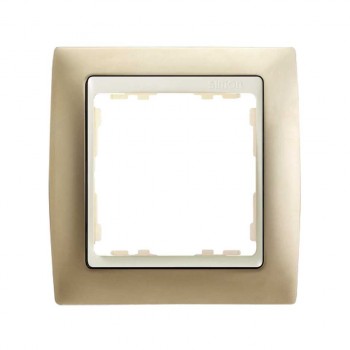 82714-34 Рамка декоративная, 1 пост, Simon 82, шампань-слоновая кость фото