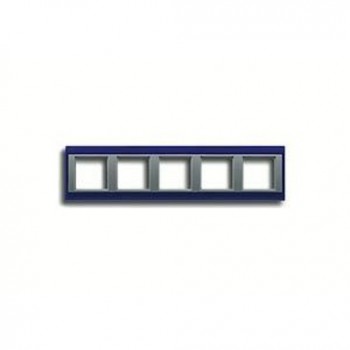 AP585BLAL Рамка A Plus Синий / Алюминий 5-постовая Jung фото