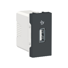 

NU342854 Розетка USB, 5 В / 1000 мА, 1 Модуль Антрацит Schneider Electric, Unica Modular NU342854