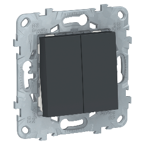 

NU521354 Переключатель 2-клавишный, 2 х сх. 6 Антрацит Schneider Electric, Unica Studio NU521354