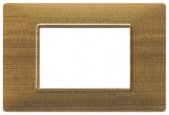 14653.32 Рамка Plana Красная сосна 3-модульная Vimar фото